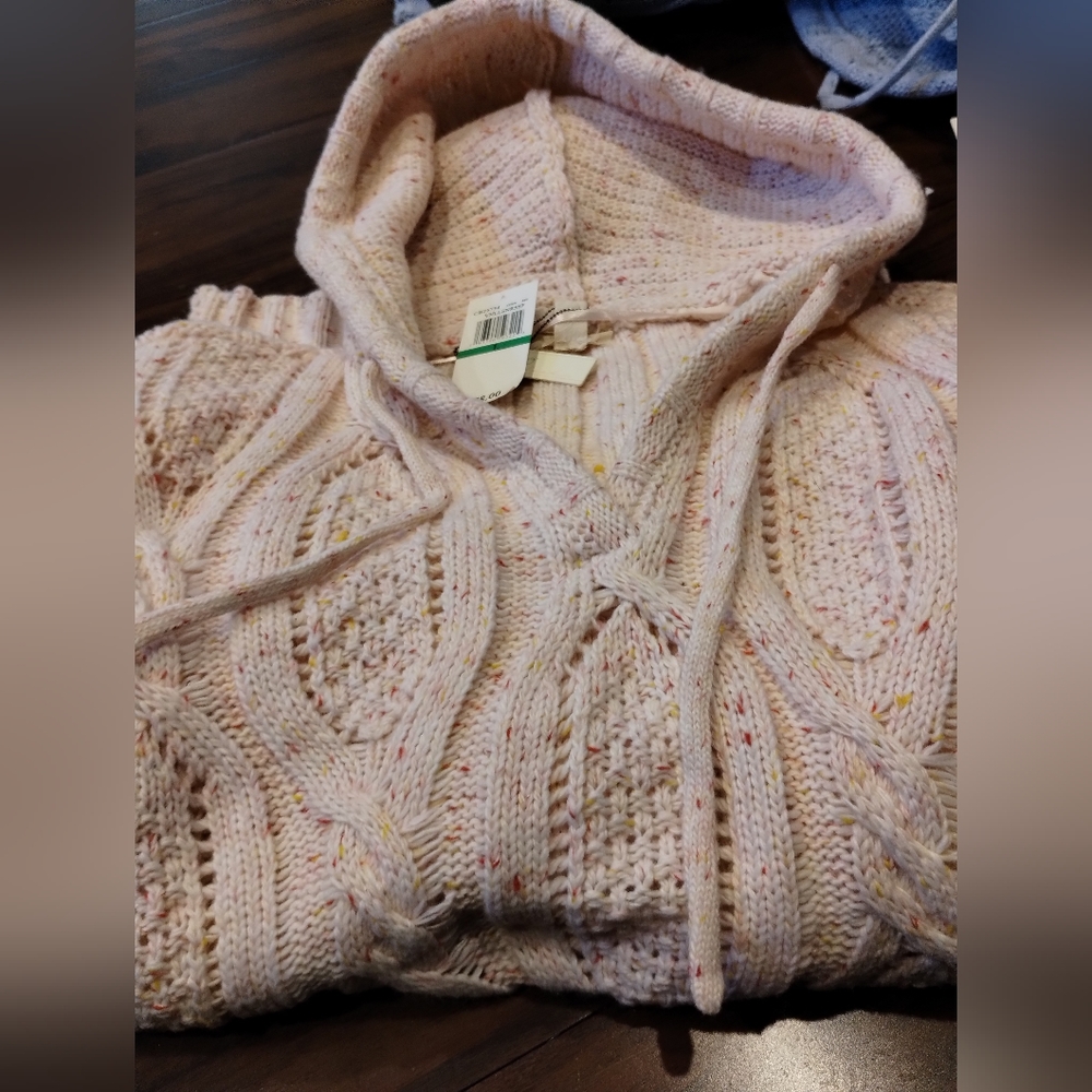 Cable knit Sweater Hoodie